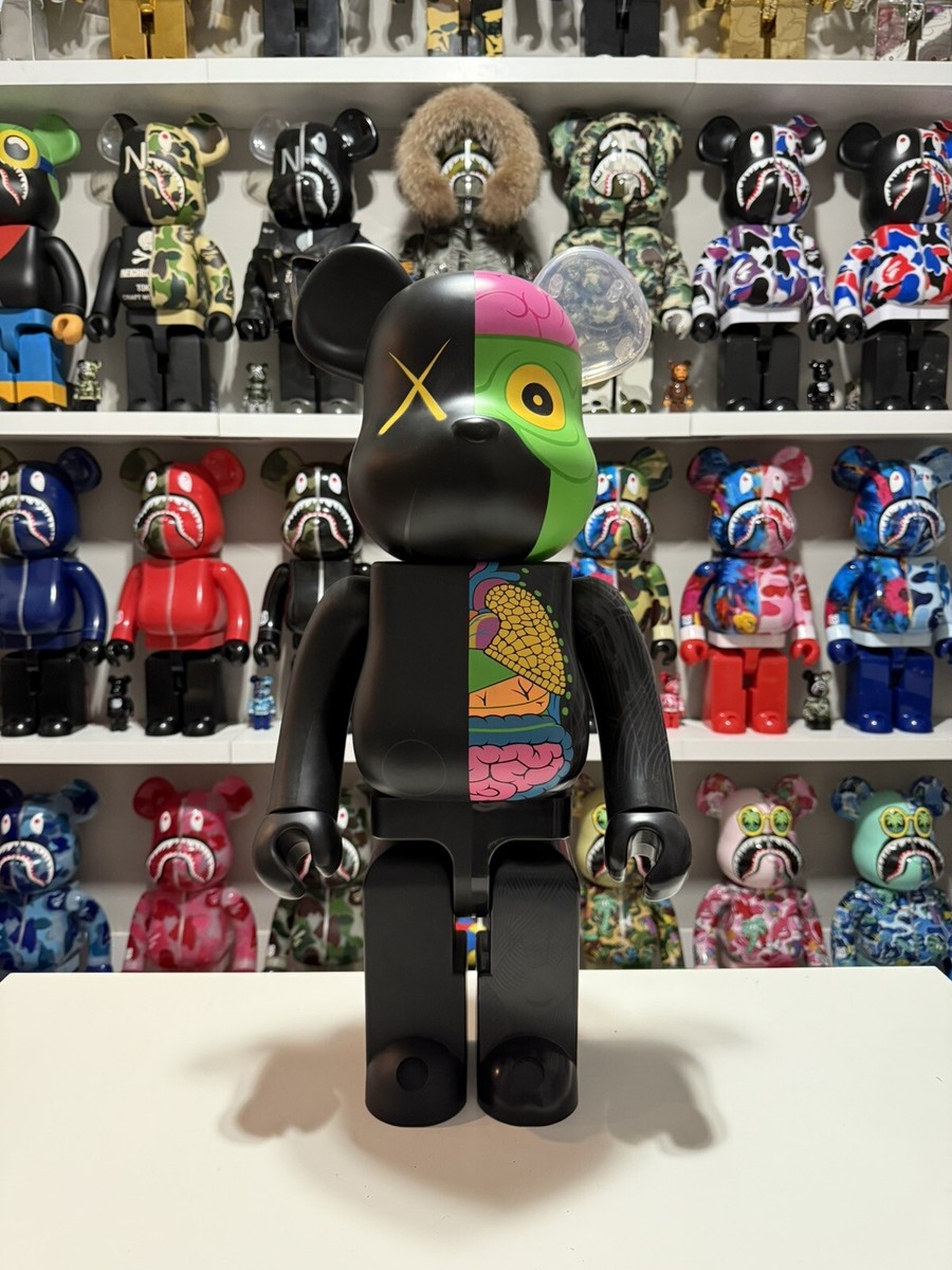 KAWS 1000% Bearbrick Black Dissected Be@rbrick OG ALL Box And