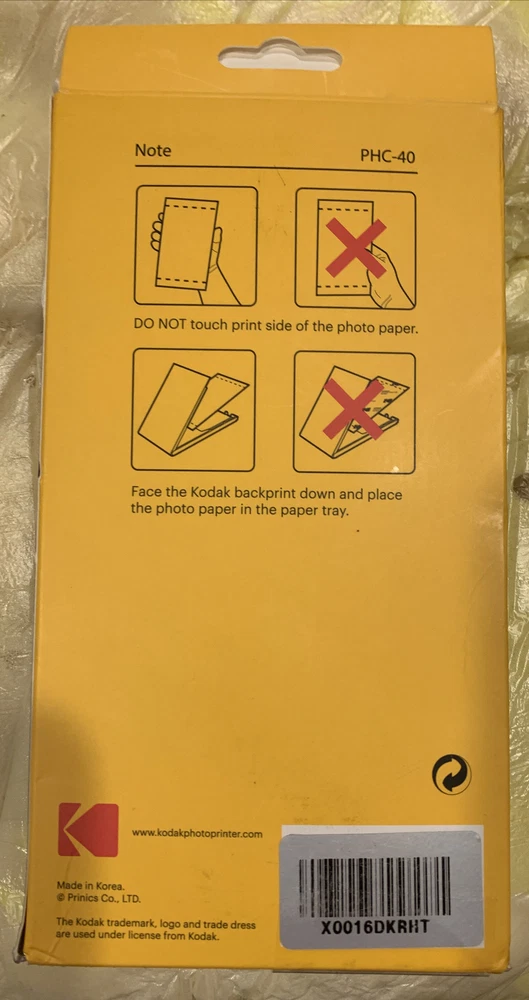 Kodak Dock & Wi-Fi Photo Printer Cartridge Cartridge Refill & Paper PCH-40 NIB