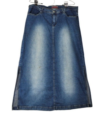 【NONCODE】Zance vintage denim long skirt Vintage Z. Cavaricci Long Denim Maxi Skirt Womens Size 14