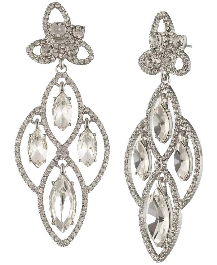 Candelabro banhado a Prata Brincos de Moda