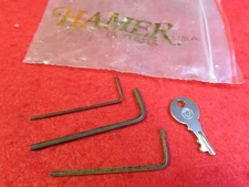 Hamer guitar allen wrenches,ziploc bag and case key."case candy"