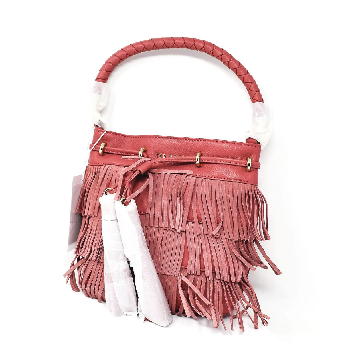 Women's Small Fringe Bucket Bag