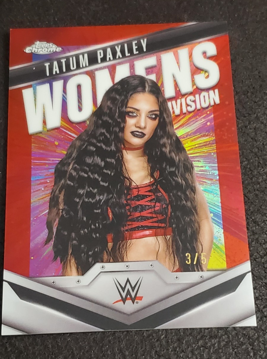 2025 Topps Chrome WWE Women's Division Tatum Paxley Red Refractor /5