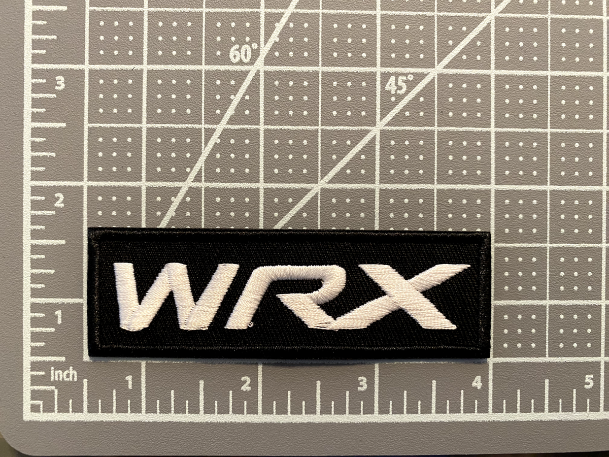 ETRO ロコハッチテニムシンス 118239045 0002 WRX Subaru Racing Motorsports Black Logo 4in Patch Iron