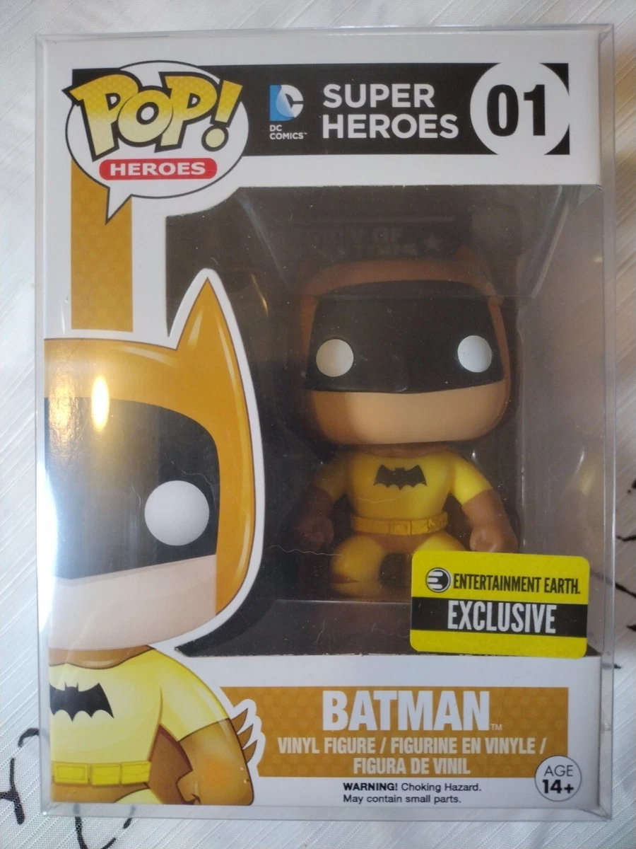 Funko POP HEROES DC Comics YELLOW BATMAN 01 Entertainment Earth EXCLUSIVE