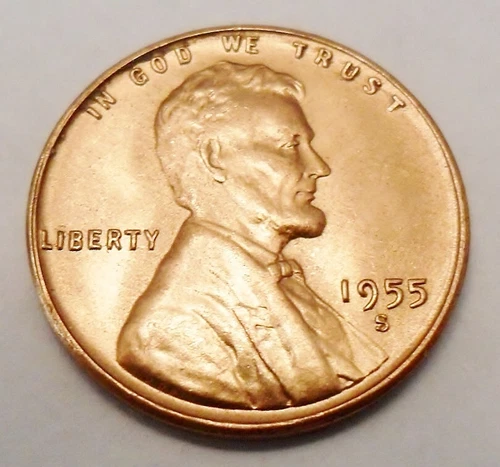 1955 S Lincoln Wheat Cent / Penny AVE CIRCULATED **FREE SHIPPING**