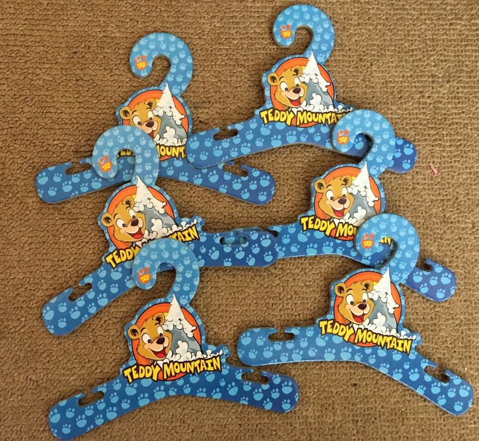TEDDY MOUNTAIN 6x starke Pappe Teddybär Kleidung Outfit Kleiderbügel passend für 8"" bis 10"" Kleidung