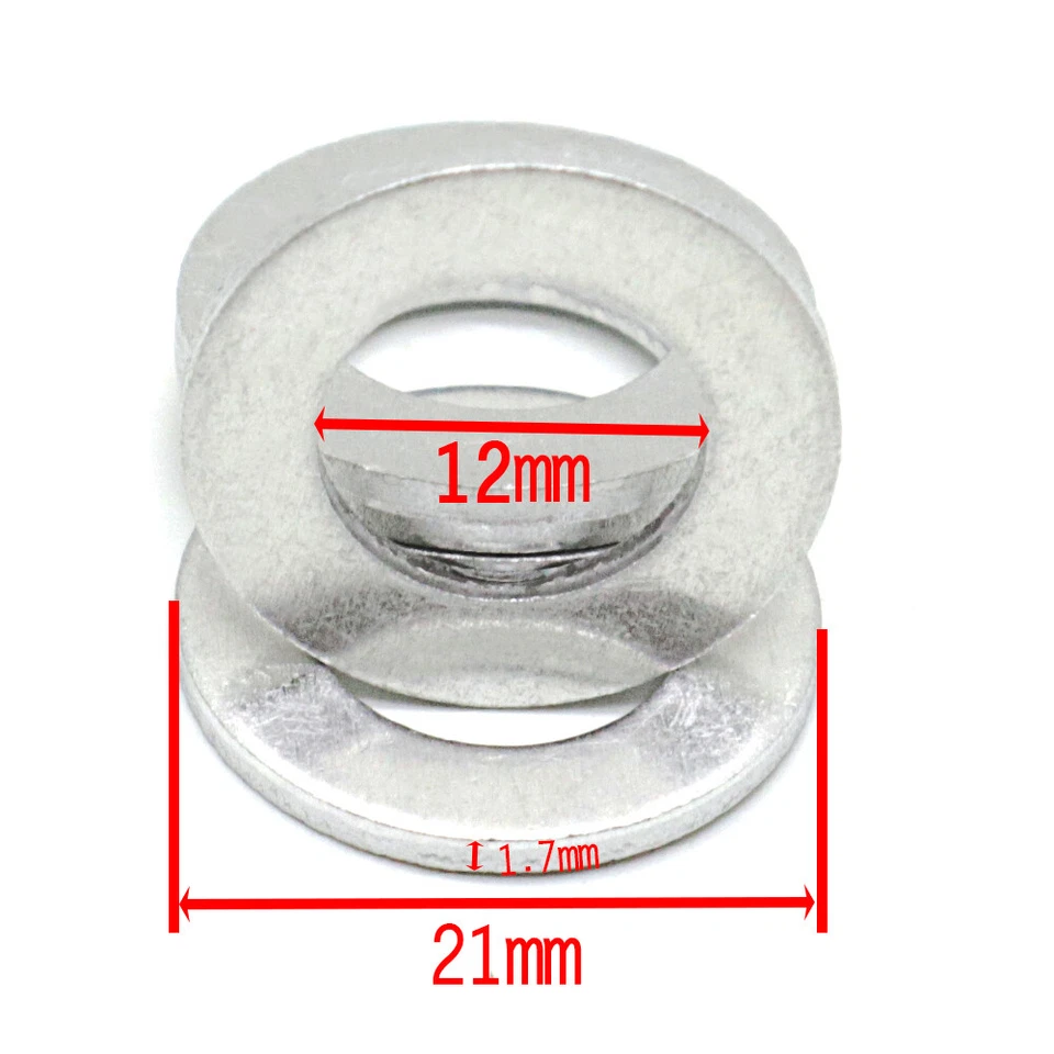 1000 Piezas PARA TOYOTA LEXUS SCION TAPÓN DE DRENAJE DE ACEITE JUNTA DE ARANDELA 90430-12031 12mm Foto 4 de 4