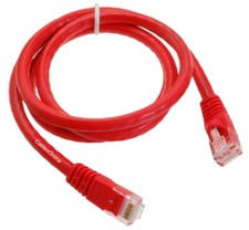 Cat6 Gigabit CrossOver 550Mhz 4-Pairs Bare Copper Red Patch Cable Multi-Length 