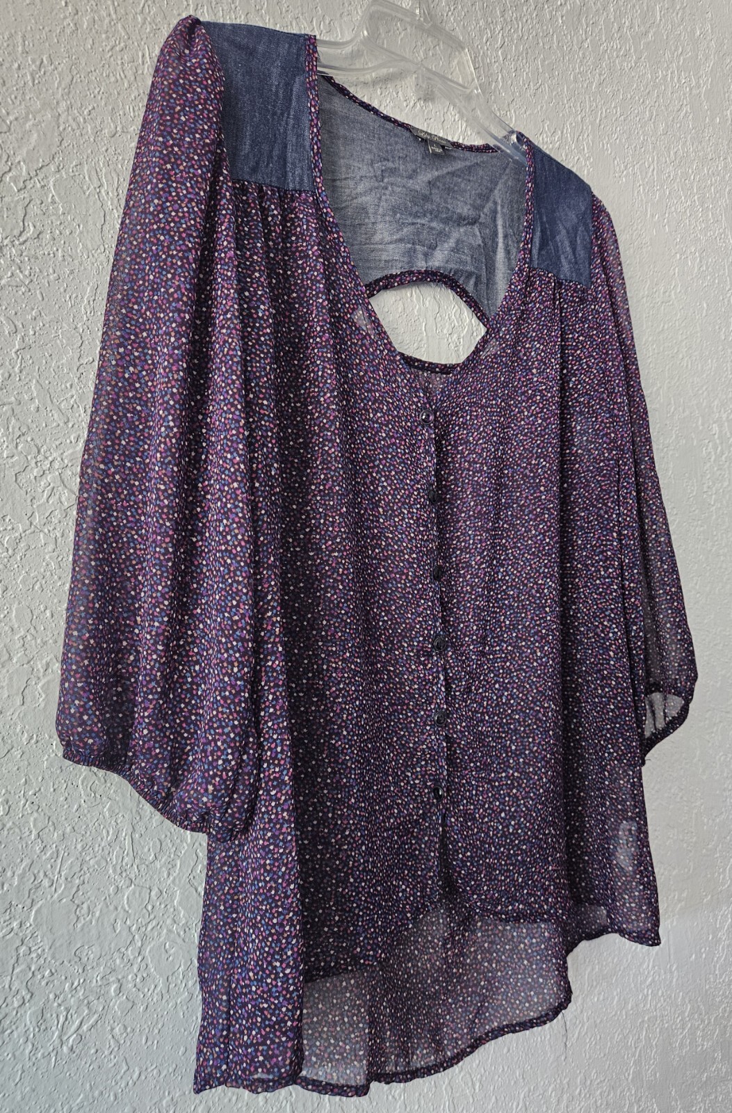 Vintage 90s Lily Rose Hi-Lo Washed Top in Size L - Never Worn