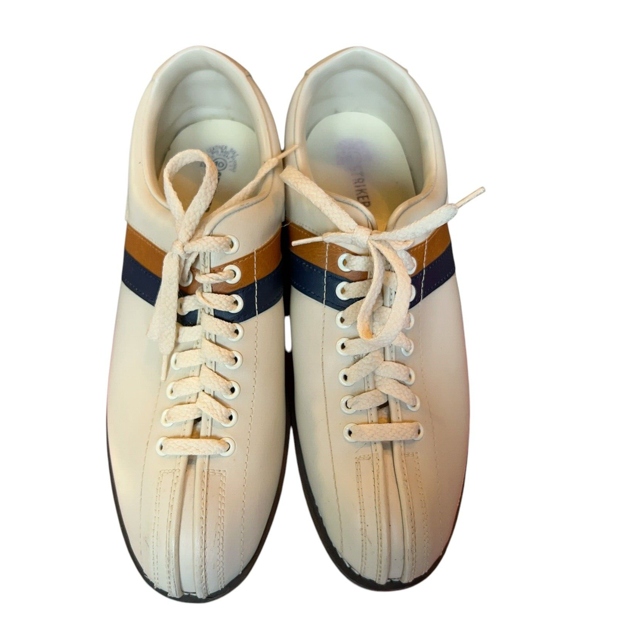 Vintage Striker Beige Split Toe Bowling Shoes Mens Size 10 Rockabilly Steampunk Vintage Striker Beige Split Toe Bowling Shoes Mens Size 10  main image 2