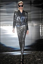 Gucci Frida Giannini Leopard Print Sequin Jacket Wool Fall 2009 It40 $4560 Gaga