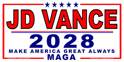 JD VANCE 2028 - HUGE & VERY LARGE - Banners - Reinforced Vinyl -USA MADE-QUALITY