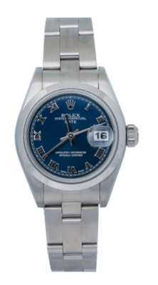 Rolex Date 26mm Blue Dial Stainless Steel Oyster Bracelet - 79160