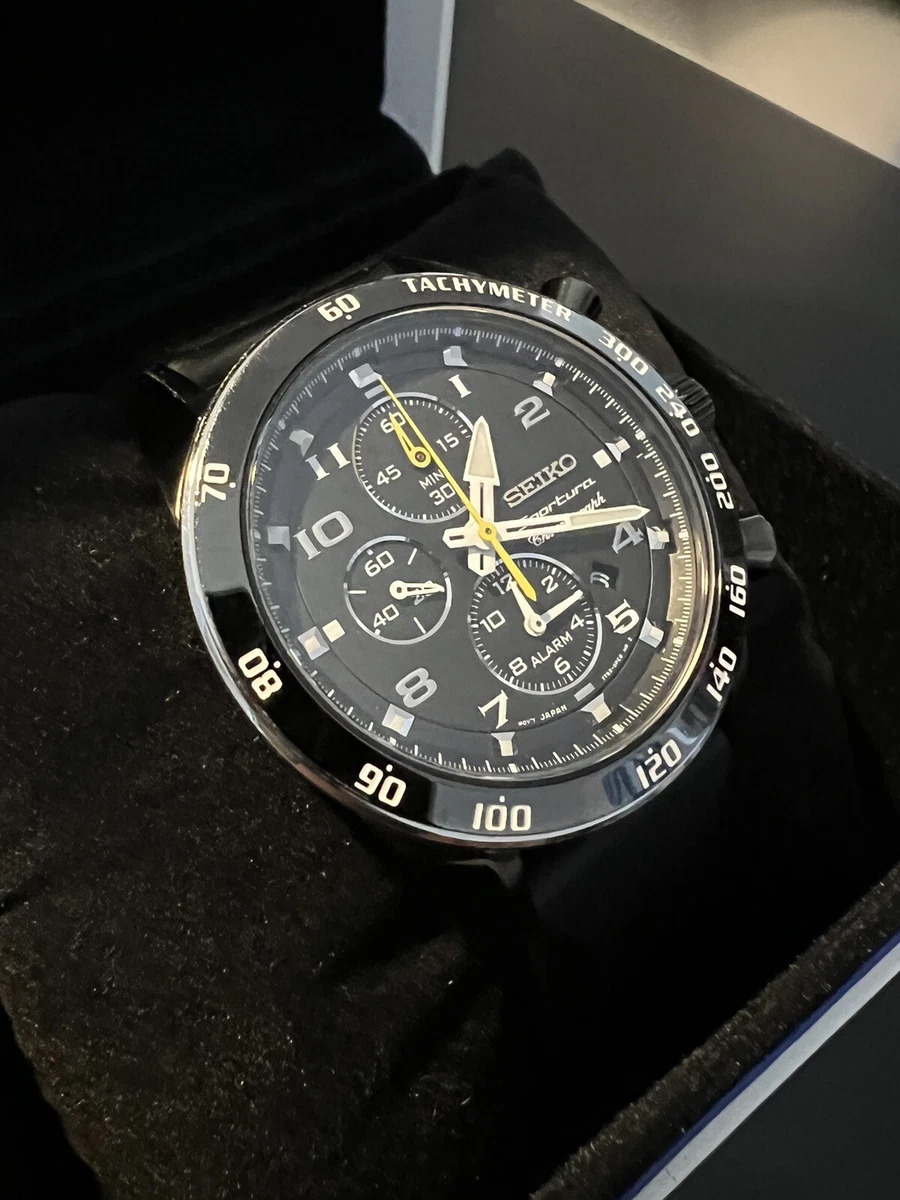 Seiko Sportura Men s Black Watch SNAE67 eBay