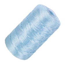 Nylon String Cord 2.5mm x 218Yards Rope Braided Thread Beading Cord,Lake Blue