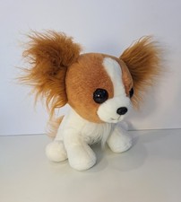 TY Beanie Babies Velve Ty "Barks" Papillon Puppy Dog 10" Stuffed Animal Plush
