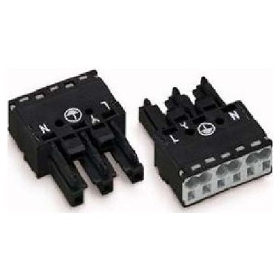 Wago Buchse 2x0, 5-4mmq schwarz 770-203