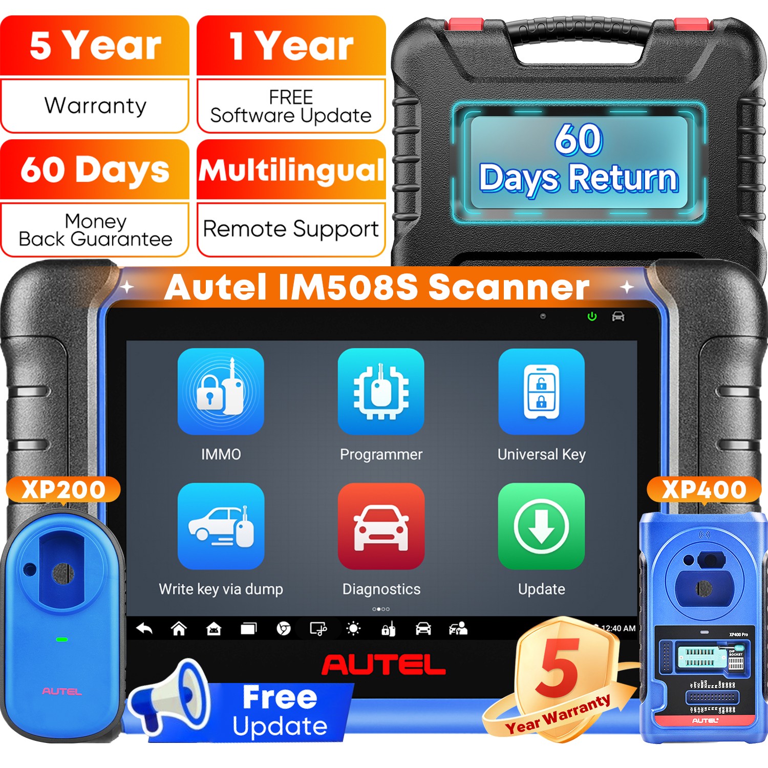 2025 Autel MaxiIM IM508S & XP400 Pro key fob Programming Tool as IM608 PRO/KM100