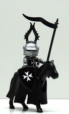 MALTESER RITTER REITER SCHWARZ PLAYMOBIL  zu Kreuzritter Crusader vs Saladin RAR