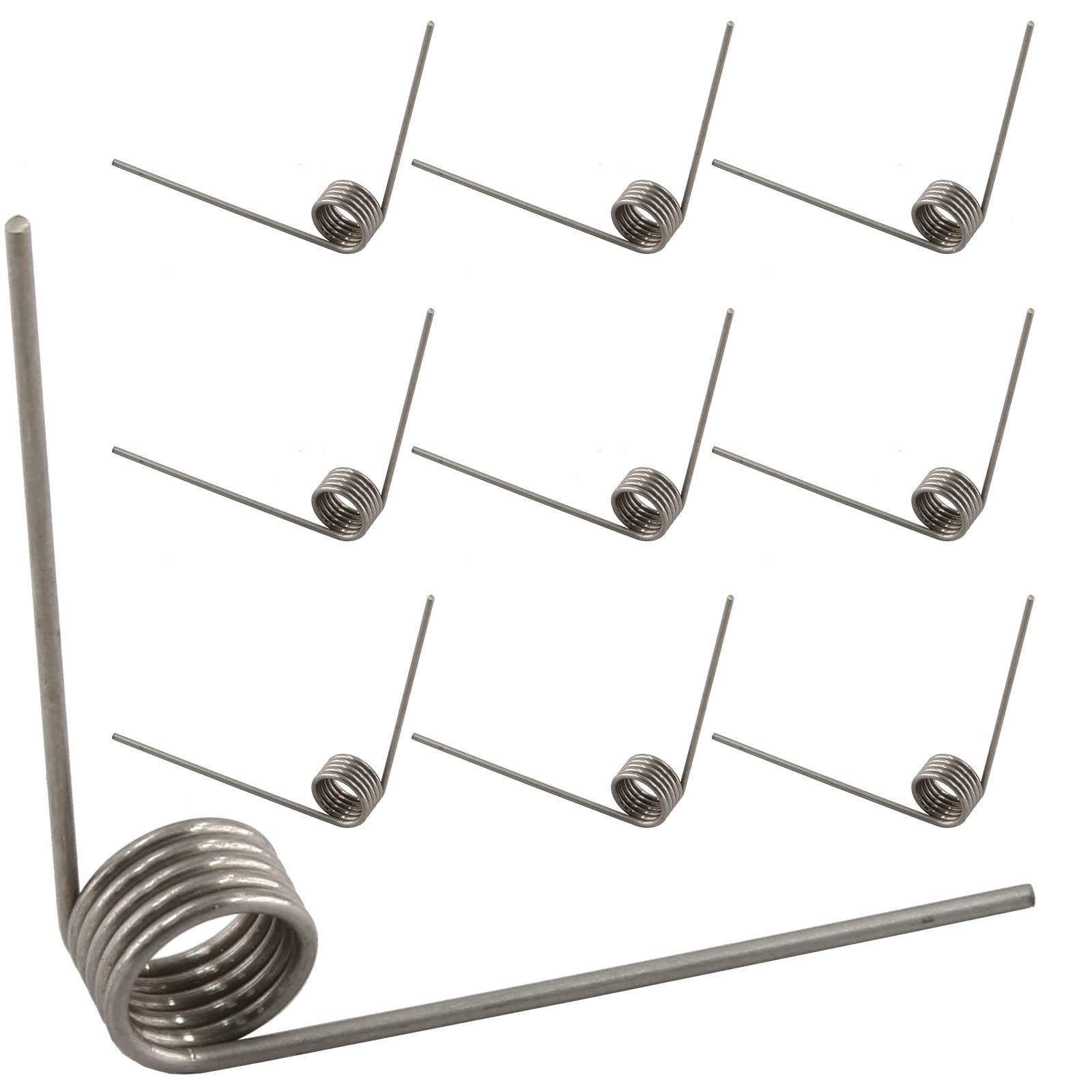 Hordion 10pcs 2 Inch / 50mm 90 Degree Small Torsion Spring Stainless Steel, T