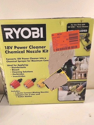 #ad Ryobi 18v Power Cleaner Chemical Nozzle Kit New Open Box $24.40
