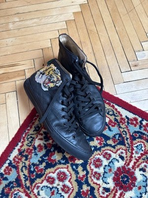 Gucci Tiger Head Hight Leather Shoes Size Mens 8.5 US
