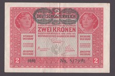 Austria/Austria; P. 50); 2 Crowns from 1919