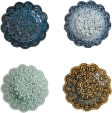 Ceramic Dipping Bowls Set of 4 – 4 Inch Small Soy Sauce Dishes, Appetizer & Side