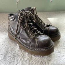 Lower East Side Chunky Brown Boot Vintage Combat Y2K Hipster Shoes Women’s 10