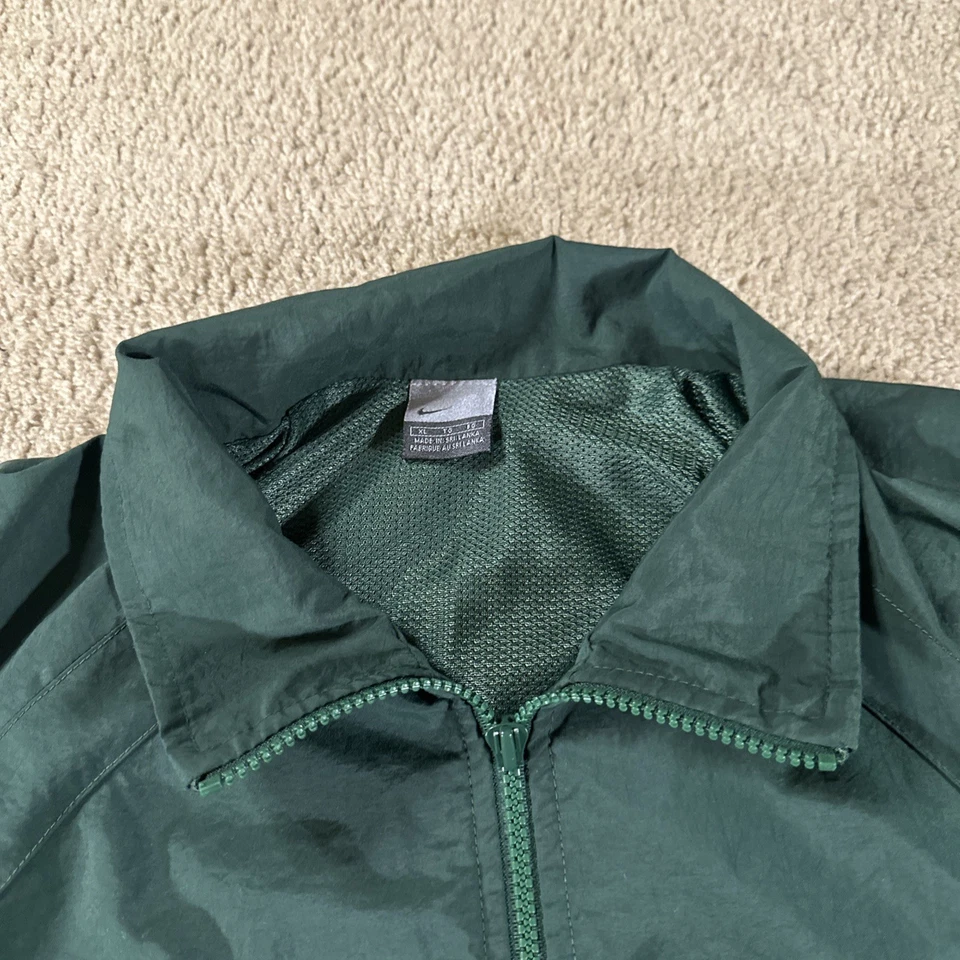 Vtg Miami Hurricanes Jacket Mens XL Green Lined Nike Silver Tag Vented 90s Y2K - Изображение 3 из 4