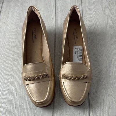 NEW Gold Moccasin style shoes. MODARE Ultra comfort