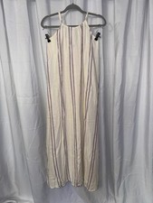 a new day Cream Maxi Dress with Pink Brown Stripes