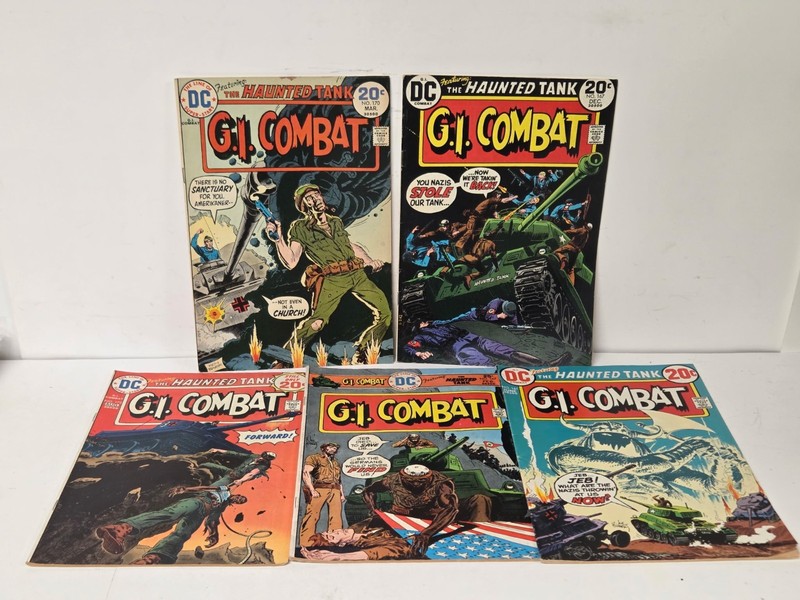 DC GI Combat # 161, 167, 170, 172, 187 Comic Book Lot