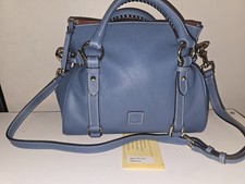 Dooney and Bourke Genuine Leather Satchel/Bag - Blue Leather