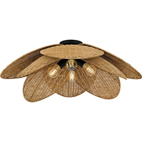 Matte Black  Semi-Flush Mount from the Willa Collection - Picture 4 of 5