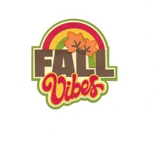 PREMADE SCRAPBOOK-PAPER PIECING-TITLE-FALL-LEAVES-AUTUMN-BOY-GIRL-FALL VIBES