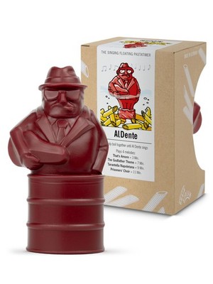 Al Dente Red - The Singing Floating Pasta Timer: Will 5'' H x 2'' L x W, 