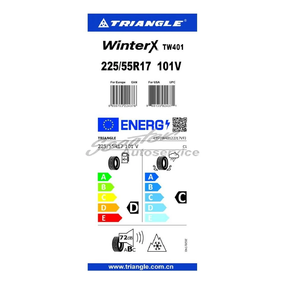 Winter-Reifen Triangle 225/55R17 101V 3PMSF XL (97H 99T 90T) | 75307 - Bild 2 von 3