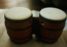 Set Of 2 Brown Bongo Drums