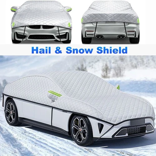 Car Half Body Cover Waterproof Ice Snow Windshield Cover Anti-UV For Sedan SUV