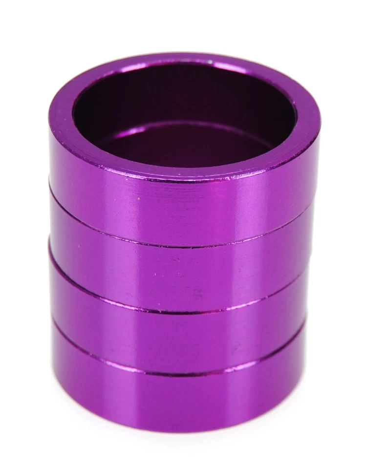 PORKCHOP BMX Bicycle BMX or MTB headset spacers for 1 1/8" threadless (SET of 4) 10mm PURPLE
