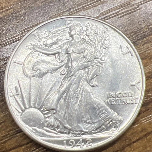 1942 Walking Liberty half dollar  90% Silver Actual Coin Check My Store Out