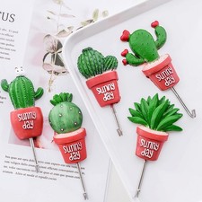  5 PZ Ganci Appendiabiti Acciaio Inox Adesivi Parete Bagno Asciugamano Cactus Nursery