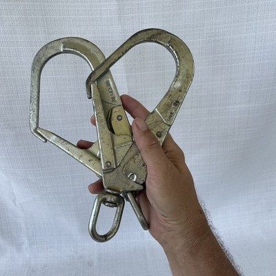 Lot of 2 Anvil Brand Forged Steel Swivel Rebar Snap Hooks Safety 10.5'' 5M 3H