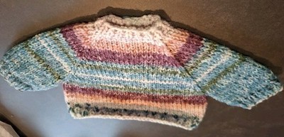 Bär Kleidung Teddy Puppe Pulli 40-45 cm Maße s. Bilder Handarbeit 
