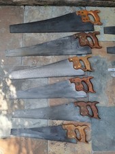 Job Lot of 9 Antique Saws - x5 Disston, x1 Guaranteed Superior, Plus others