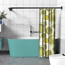 Shower Curtain Rod, Stretchable Corner Curtain Rod, Adjustable L Shaped Shower C