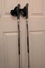 Exel Silver/Black Nordic Carbon Hiking Poles Pair 110CM Length, Lightweight