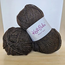 Knit Picks Brava Sport yarn, Umber Heather #25670, lot of 2; Acrylic 100g/273yd